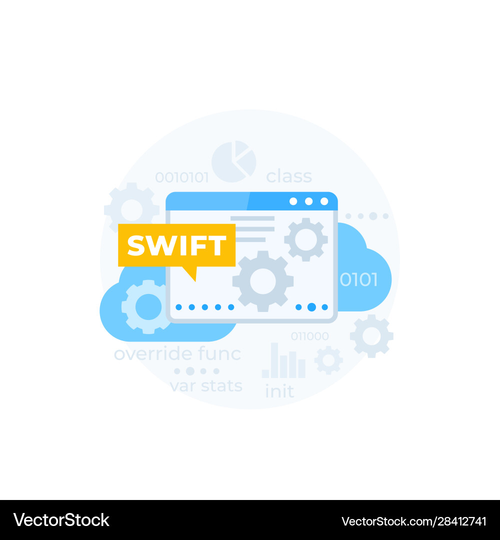 Swift programming vector image