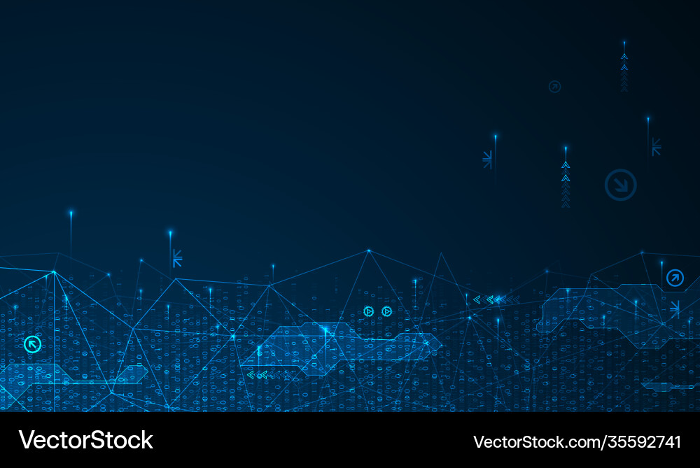 Technology background big data concept binary Technology background big data concept binary vector image