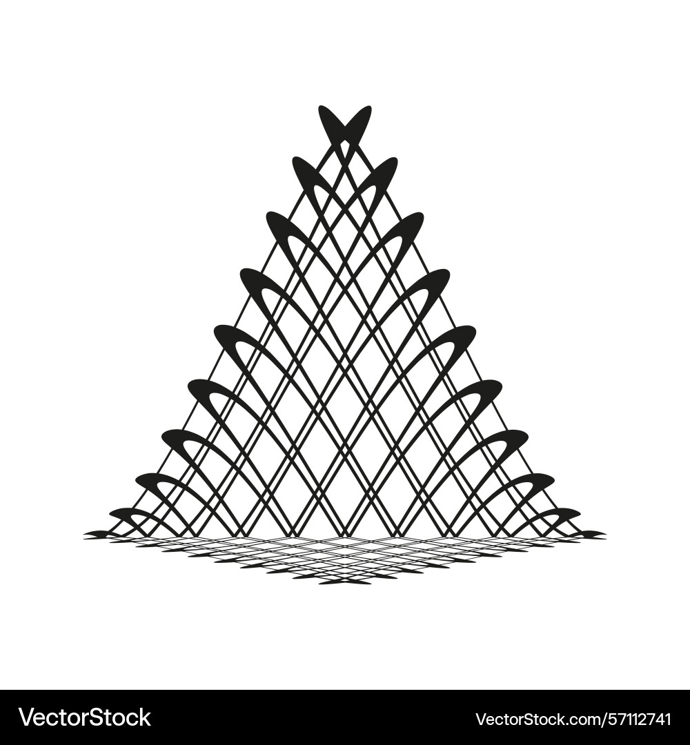 Triangular perspective structure abstract vector image