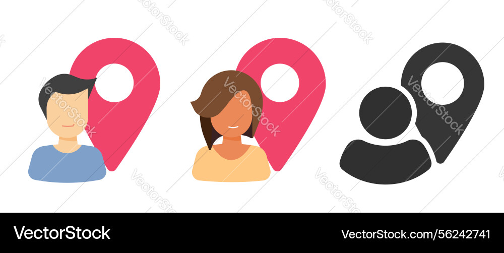 User person location map gps pin pointer tracker User person location map gps pin pointer tracker Vector Image