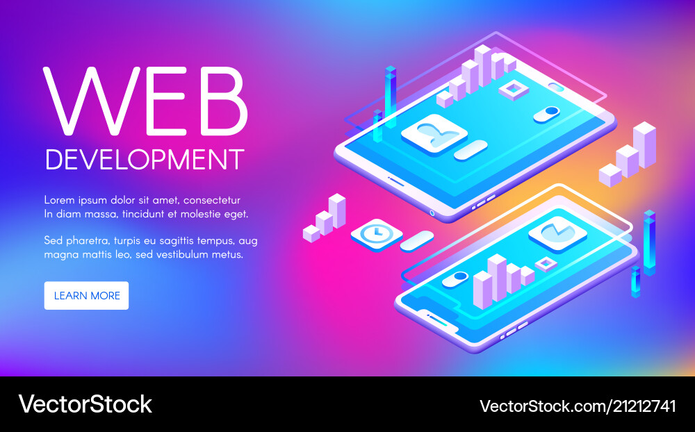 Web App Development Technology vector image
