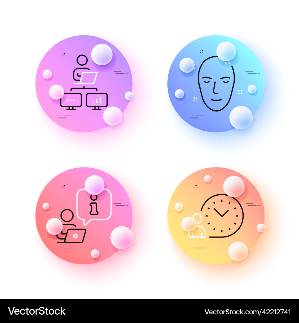 Work home time management and interview minimal Vector Image