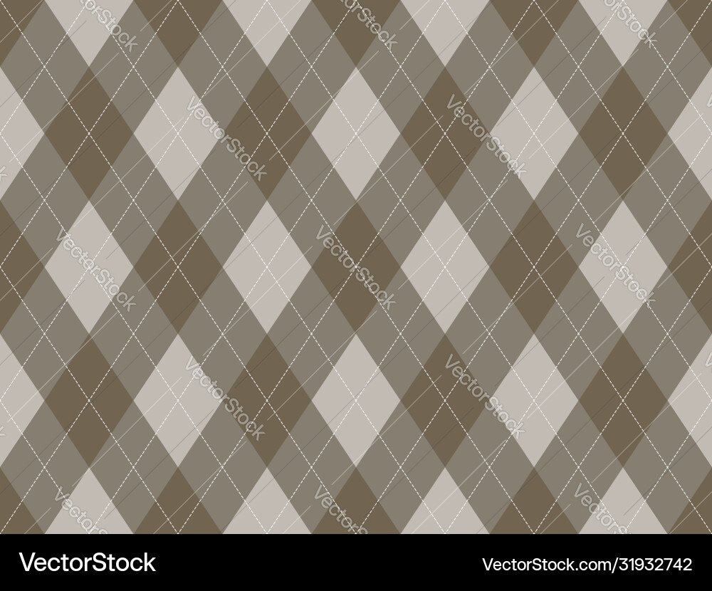 Argyle pattern seamless fabric texture background Vector Image