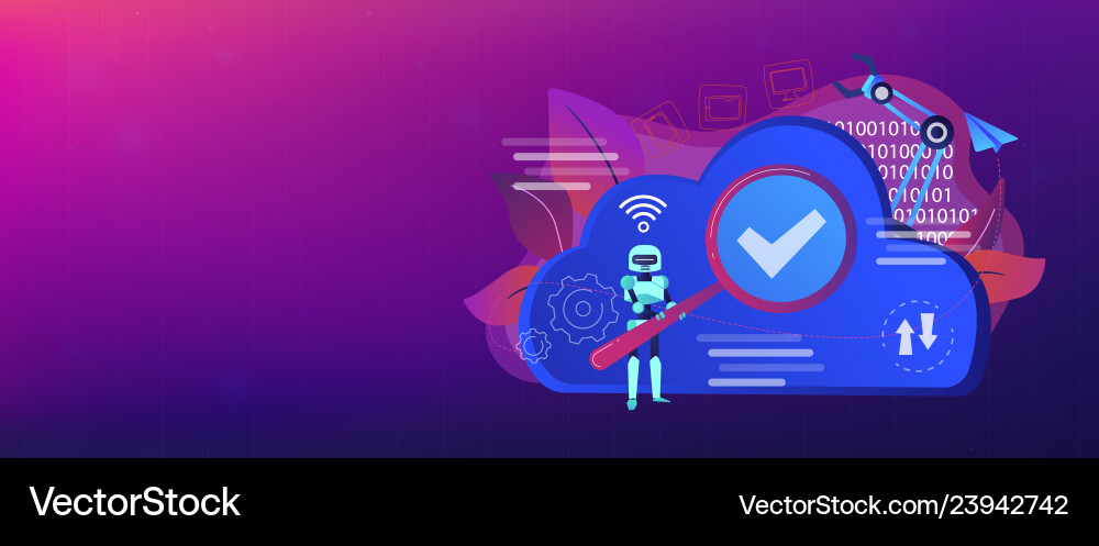 Cloud robotics header banner Cloud robotics header banner vector image