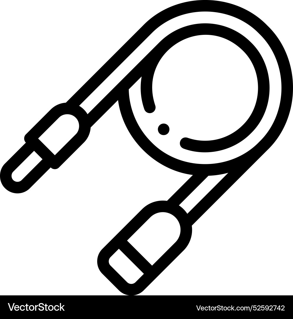 Cord icon thin linear style design isolated Vector Image