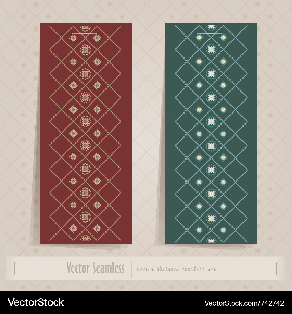 Delicate Geometric Pattern Set vector image