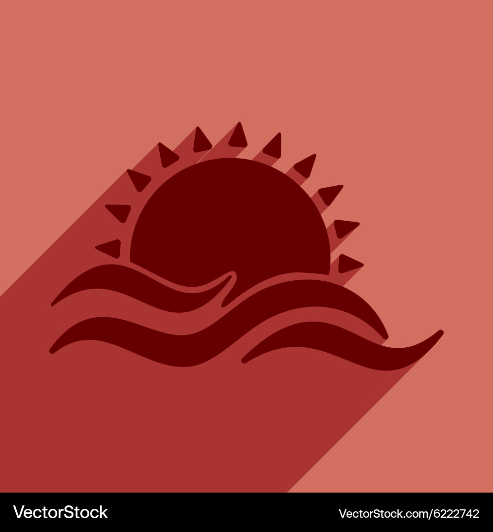 Flat with shadow icon and mobile application Vector Image