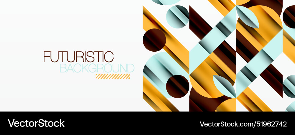 Geometric diagonal line and circle shape wide Geometric diagonal line and circle shape wide vector image