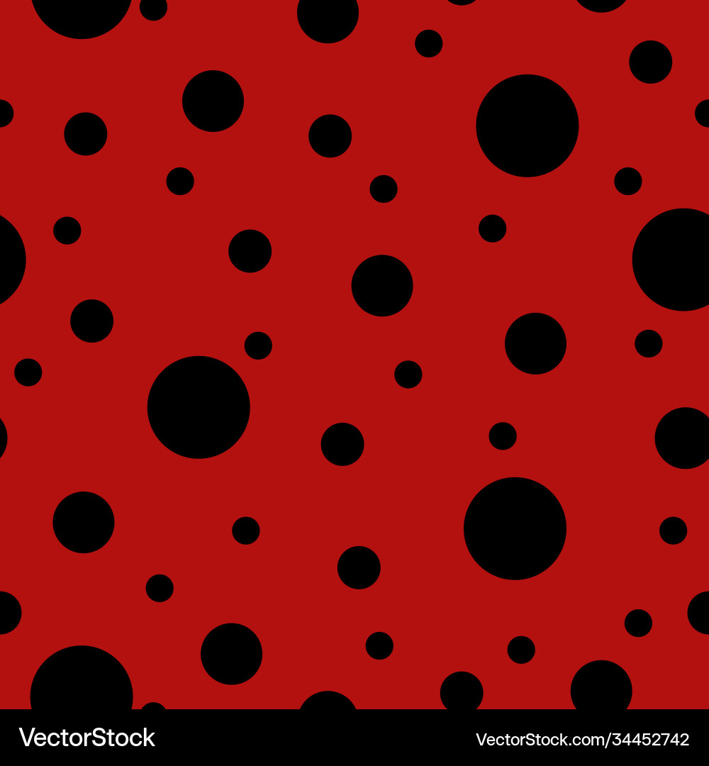 Ladybug seamless pattern with red background Ladybug seamless pattern with red background vector image