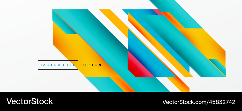 Minimal geometric abstract background dynamic 3d Vector Image