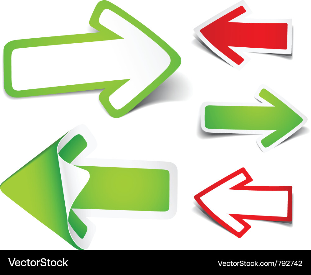 Paper Curl Arrows Vector Image