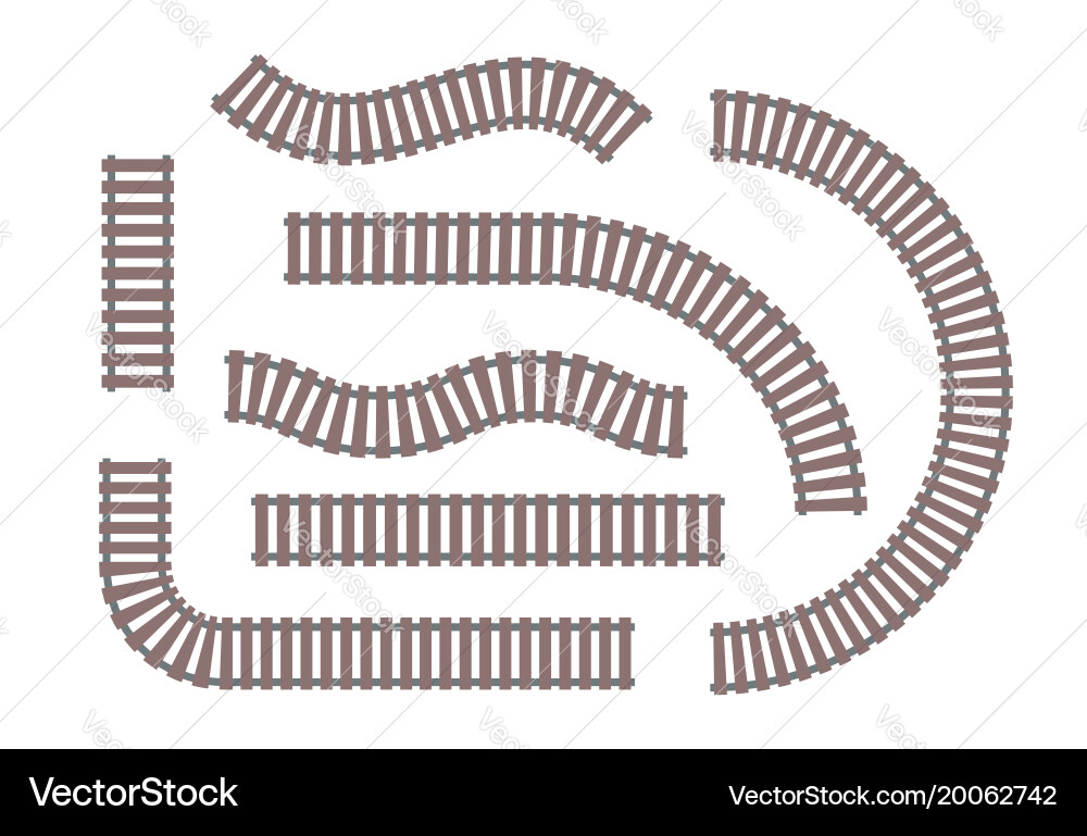 Rails - set of modern objects vector image