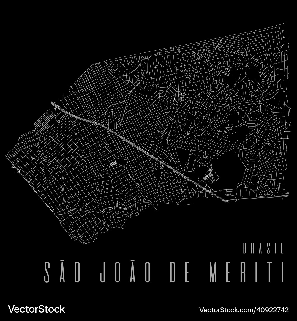 Sao joao de meriti Stadtplan Poster brazil Sao joao de meriti Stadtplan Poster brazil vektorbild