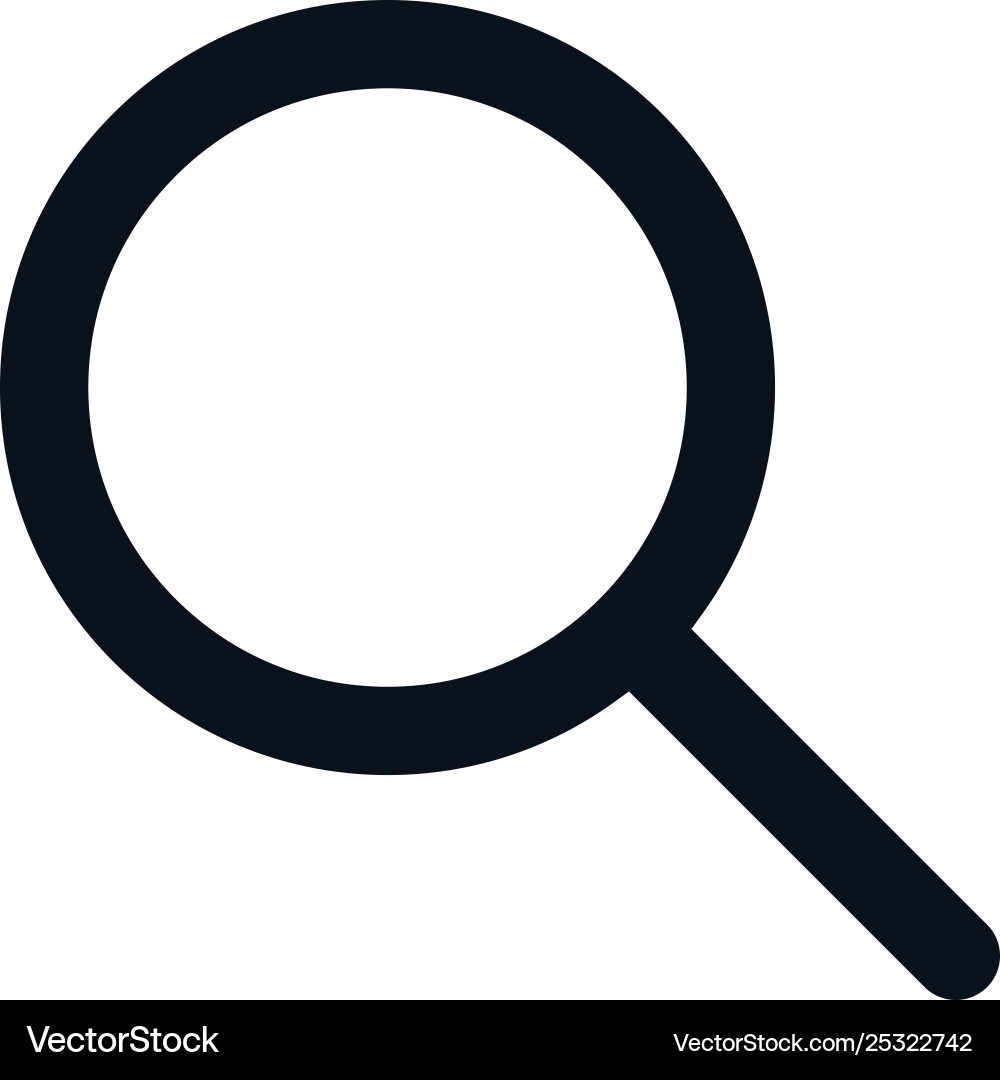 Search icon isolated on white background – Royalty-Free Vector | VectorStock, image size:1000x1080