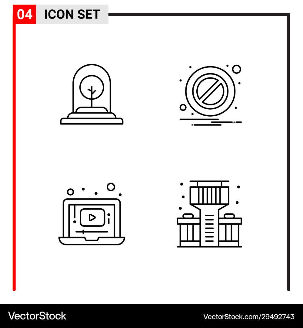 4 general icons for website design print Vector Image