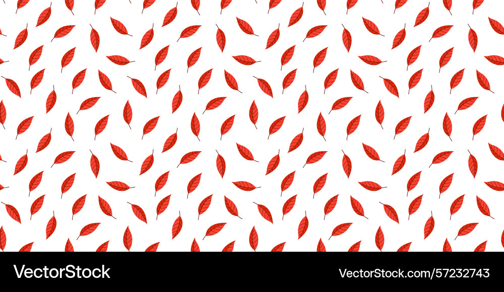 A beautiful seamless red leaf pattern set A beautiful seamless red leaf pattern set Vector Image