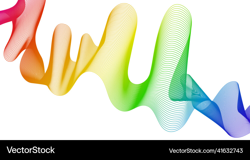 Abstract backdrop with wave gradient lines Vector Image