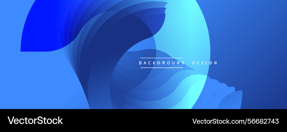 Abstract blue layers create dynamic flowing Vector Image