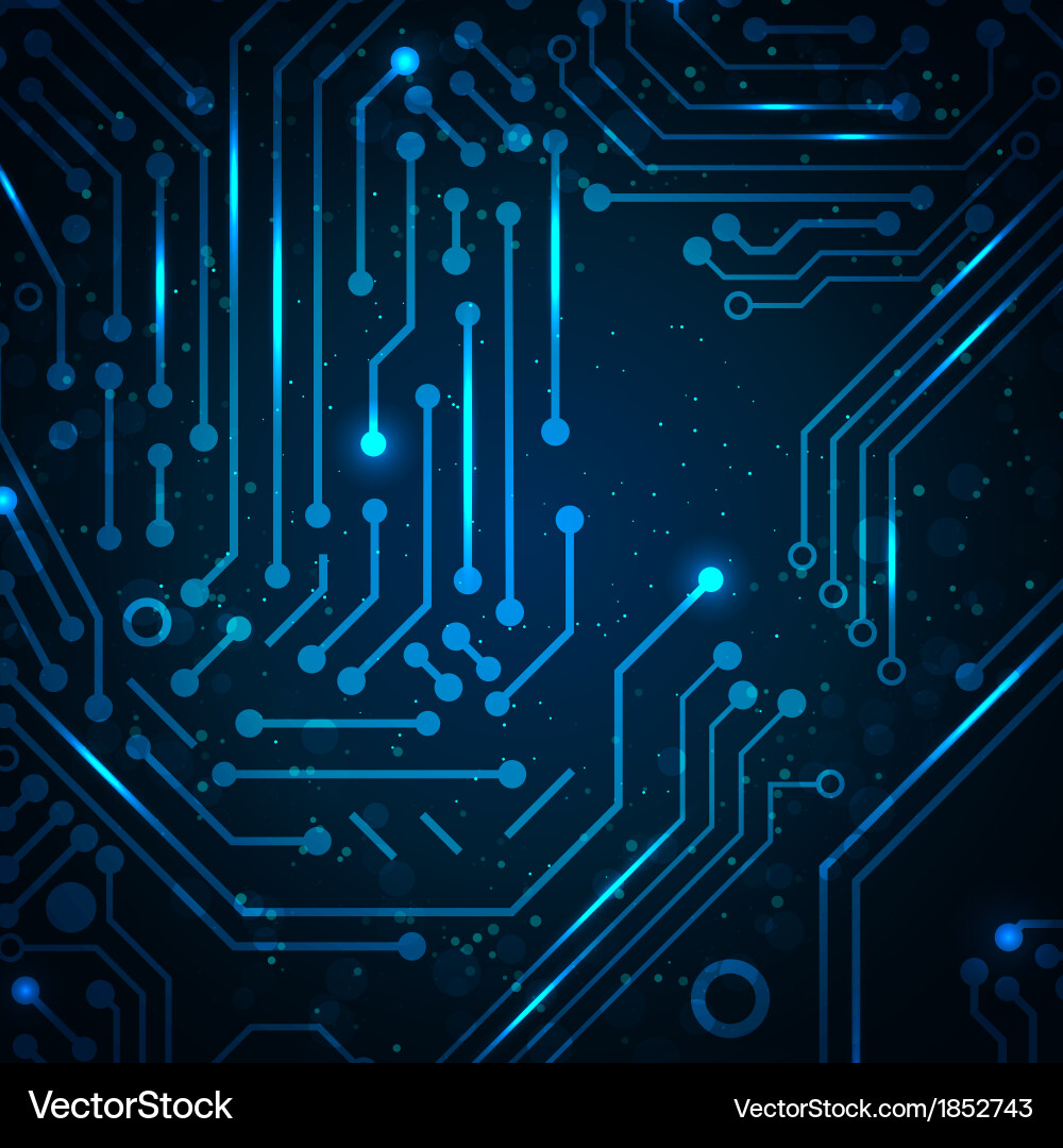 Abstract Circuit Technology Background Vector Image