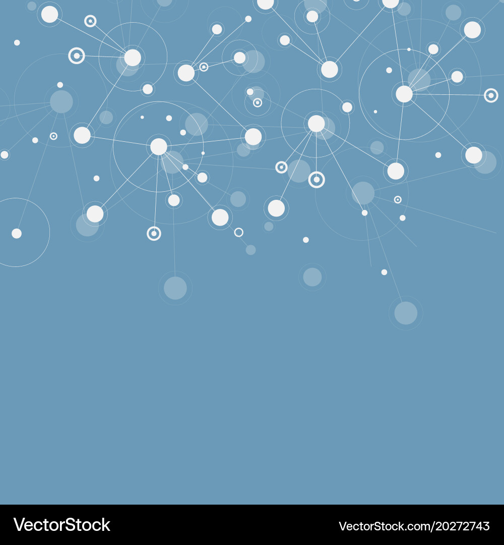 Abstract network connection structure vector image