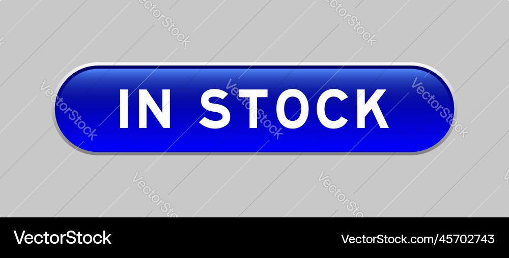 Blue color capsule shape button with word Blue color capsule shape button with word vector image