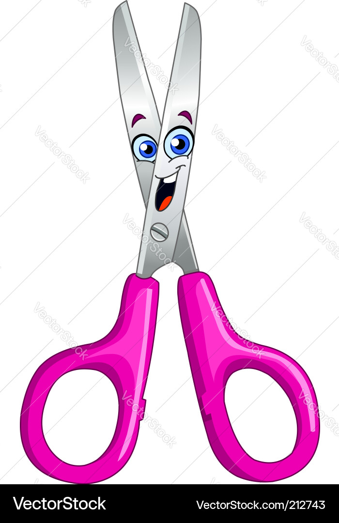 Cartoon Scissors Vector Image