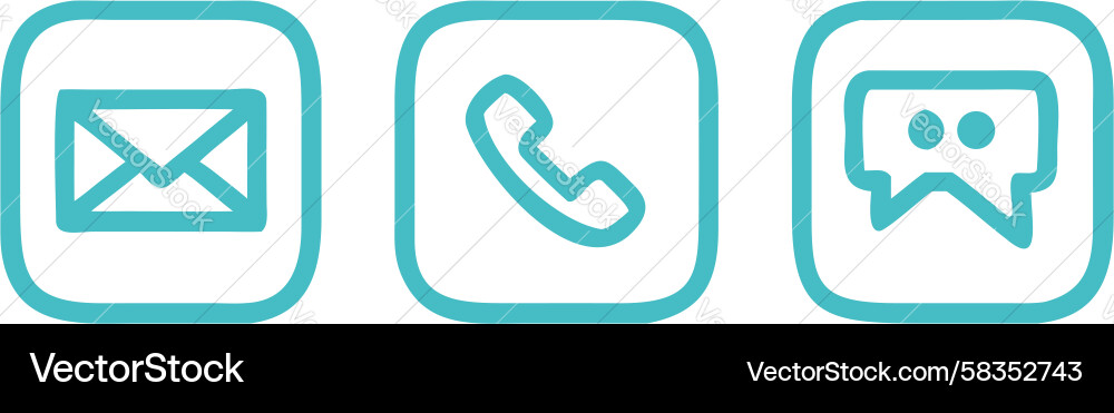 Communication Icons - Messaging Set Vector Image
