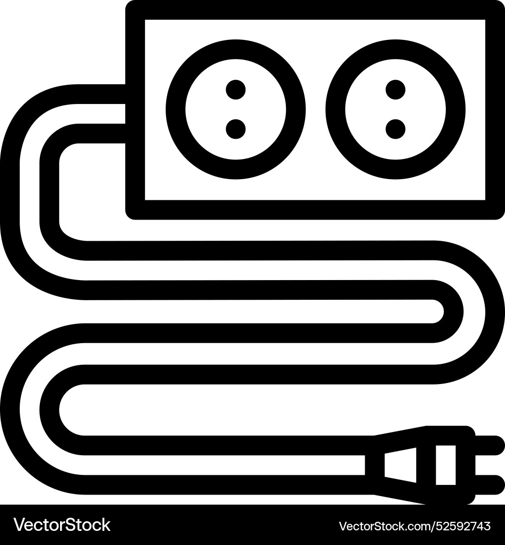 Cord icon thin linear style design isolated Cord icon thin linear style design isolated Vector Image