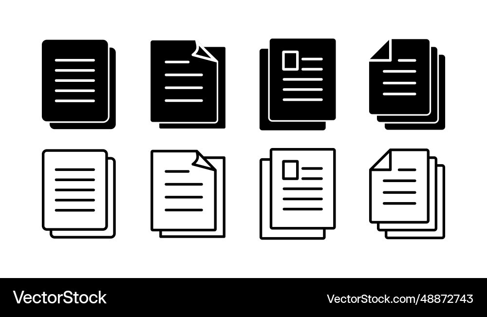 Document icon paper file Document icon paper file vector image