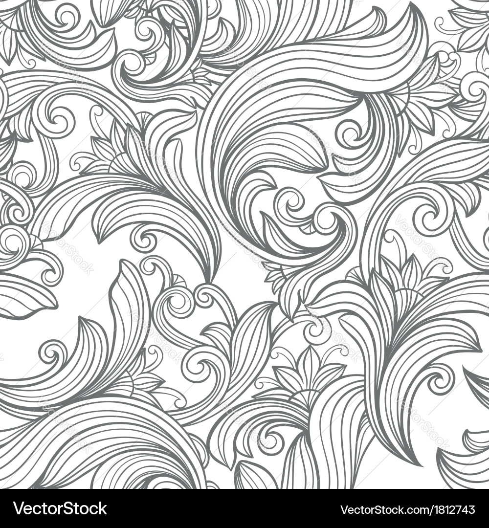 Elegant Scrollwork Pattern vector image