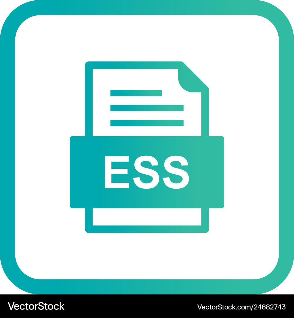 Ess file document icon vector image