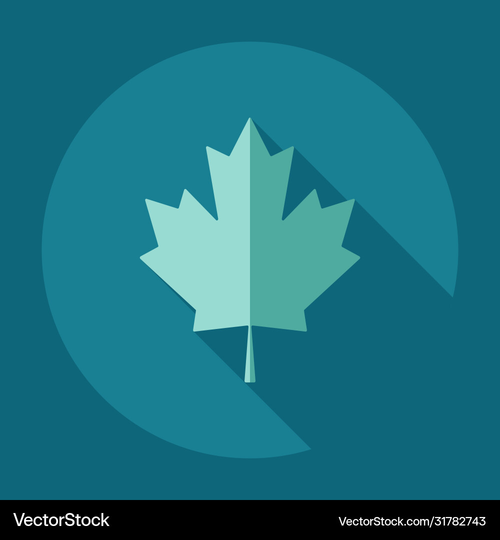 Flat modern design with shadow icons maple leaf Flat modern design with shadow icons maple leaf Vector Image
