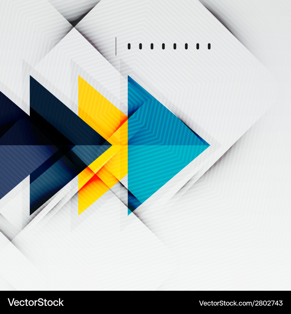 Glossy Triangles Business Layout vector image