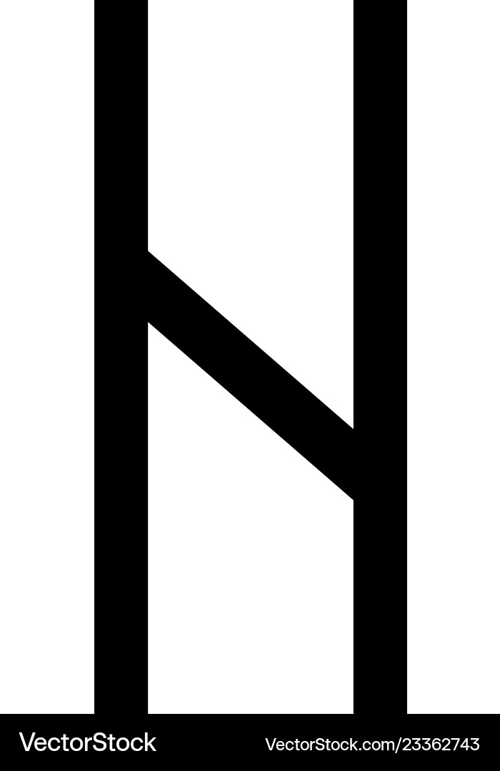 Hagalaz Rune - Hail Symbol Royalty Free Vector Image