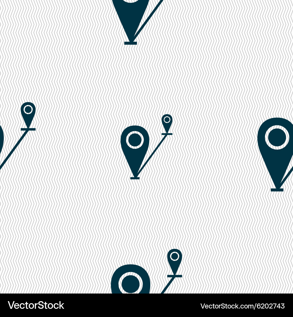 Map pointer icon sign seamless abstract background Vector Image