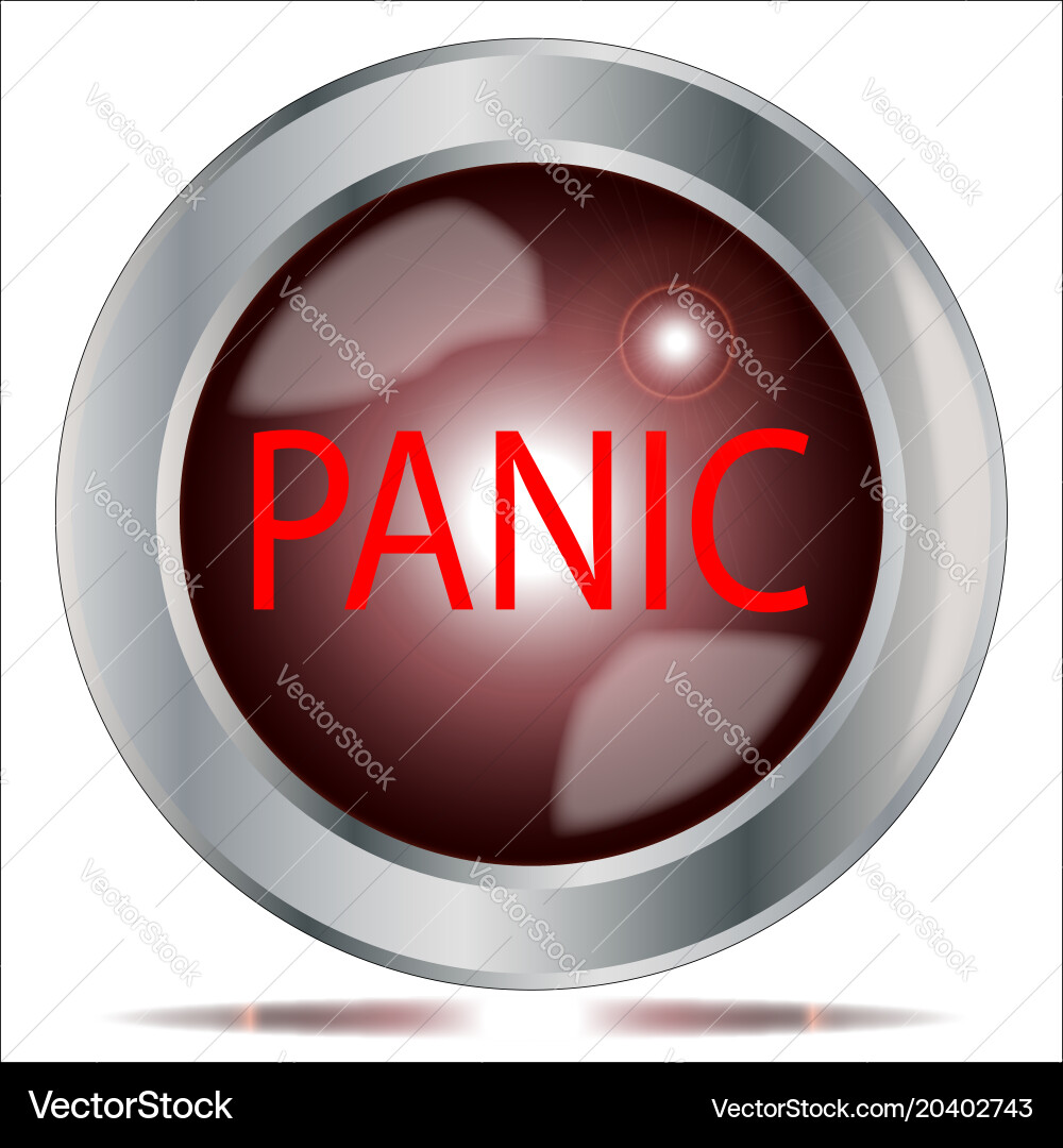 Panic button Vector Image