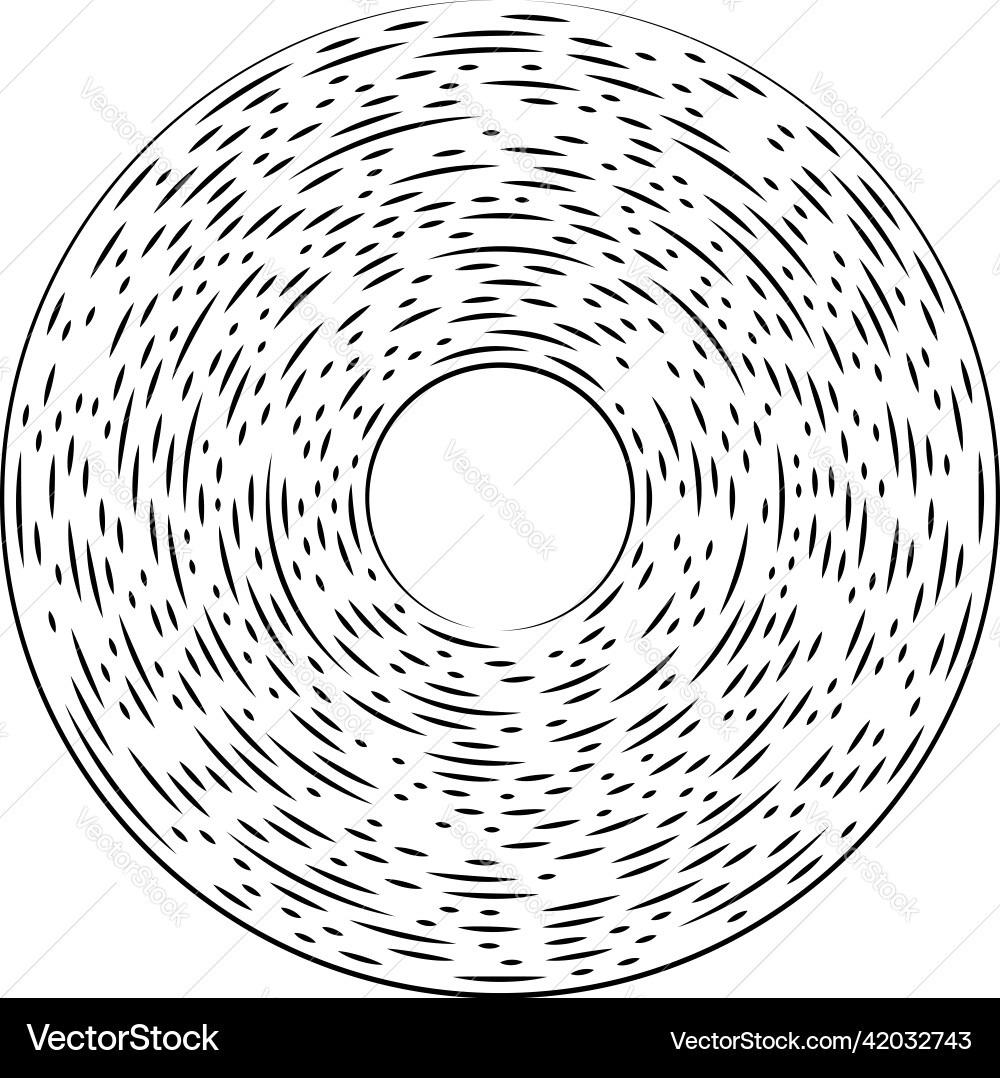 Random radial circular lines abstract geometric Vector Image