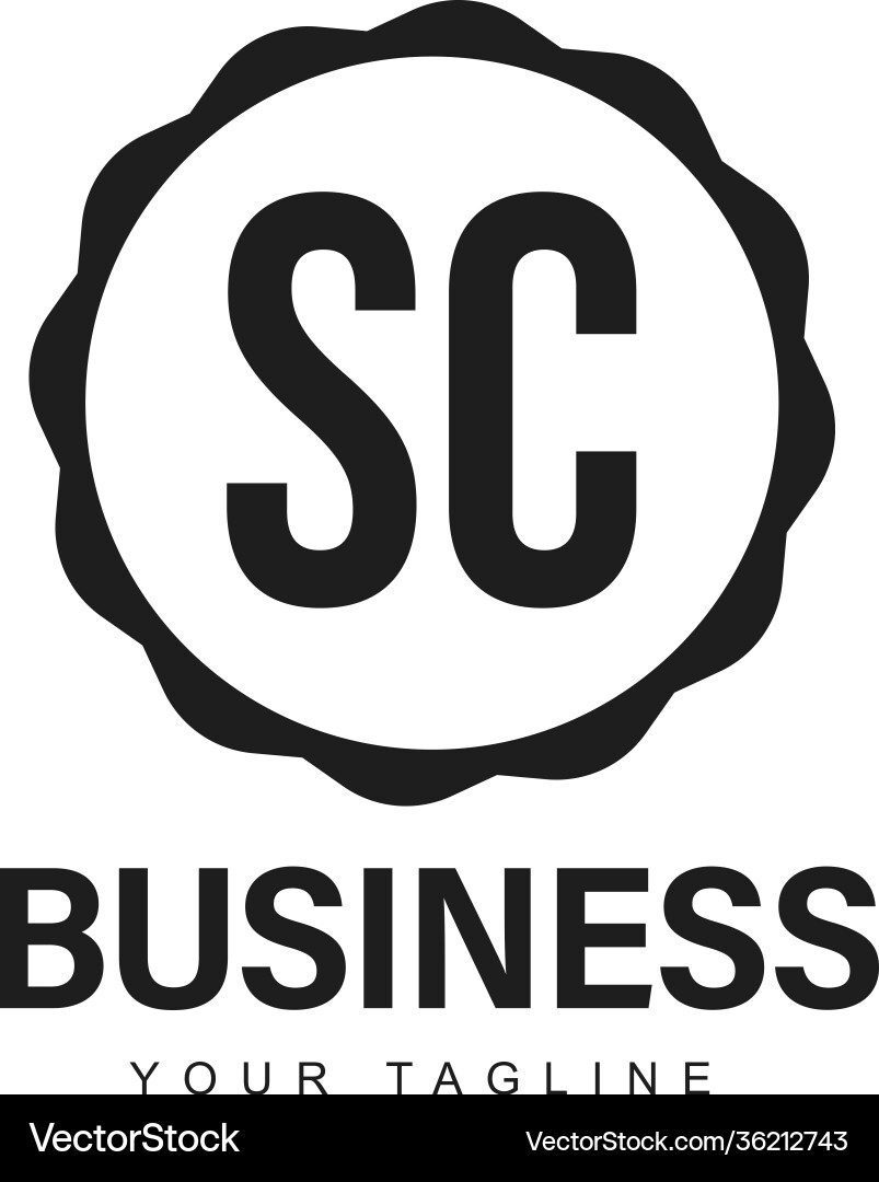 Sc initial ein Logo-Design mit abstraktem Stil Sc initial ein Logo-Design mit abstraktem Stil vektorbild