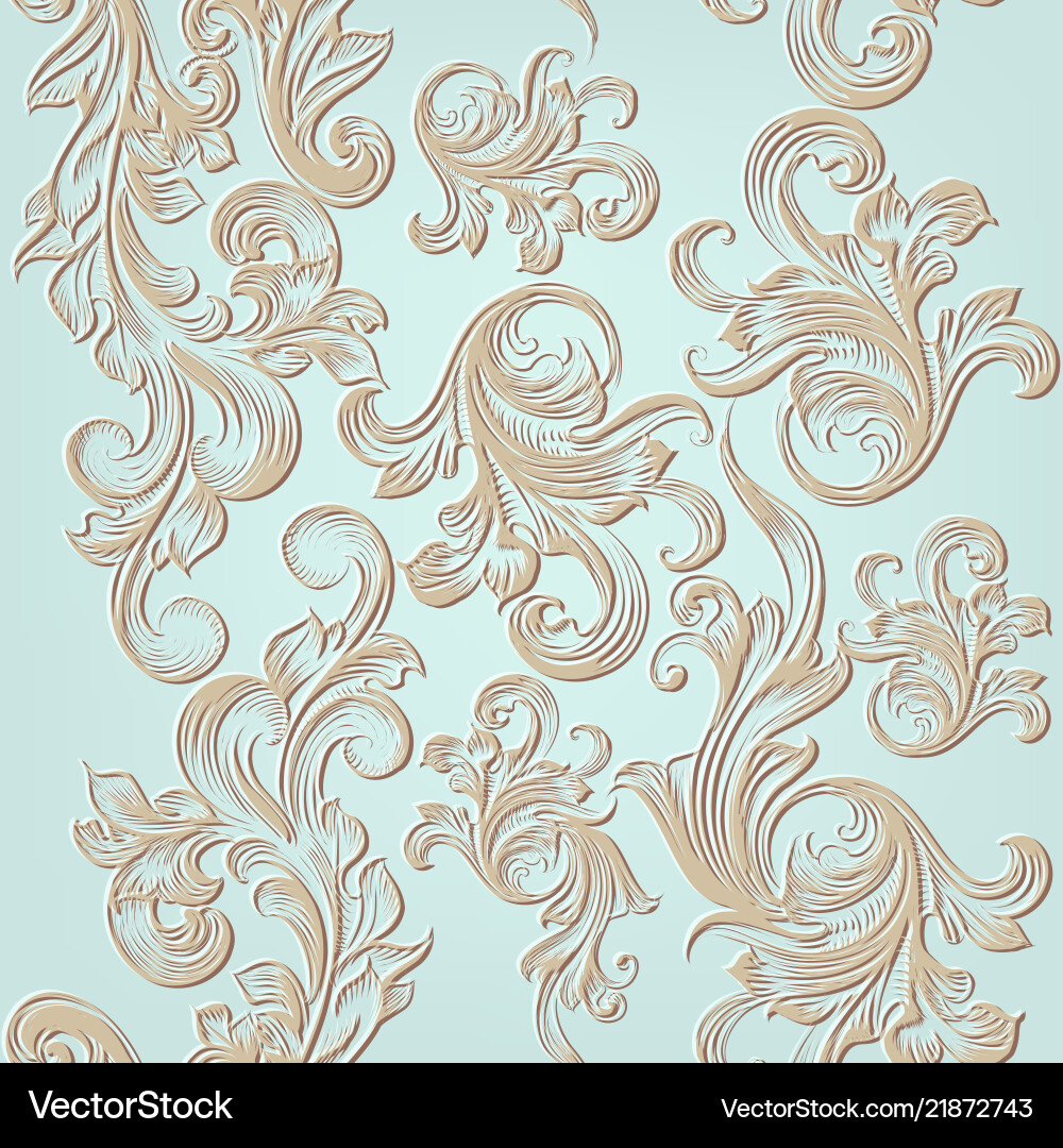 Seamless pattern with engraved ornament Royalty Free Vector