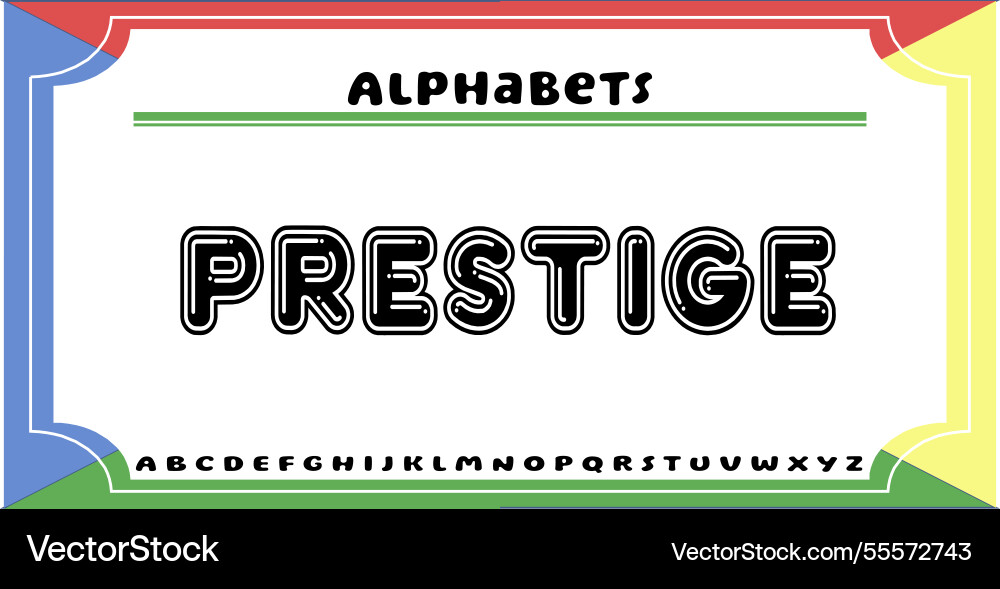 Text effects with editable colors and abstract Vector Image