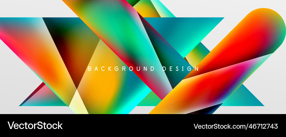 Triangle fluid color gradient abstract background Vector Image