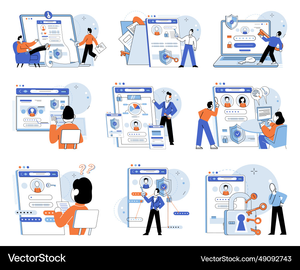User authorization passwords are used User authorization passwords are used Vector Image