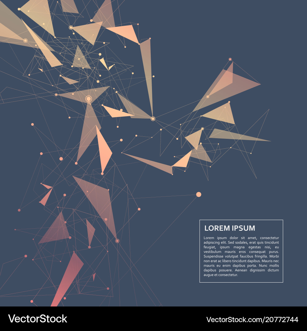 Abstract color triangle shape on dark background Abstract color triangle shape on dark background vector image