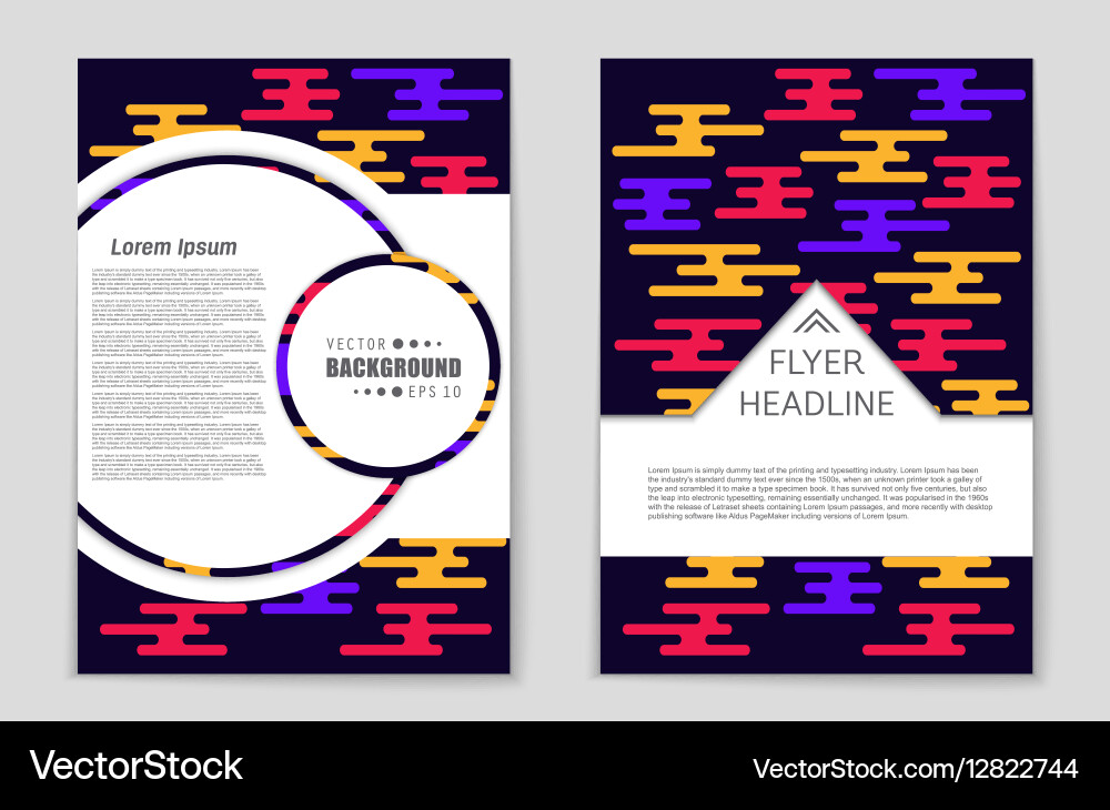 Abstract layout background set for art Vector Image