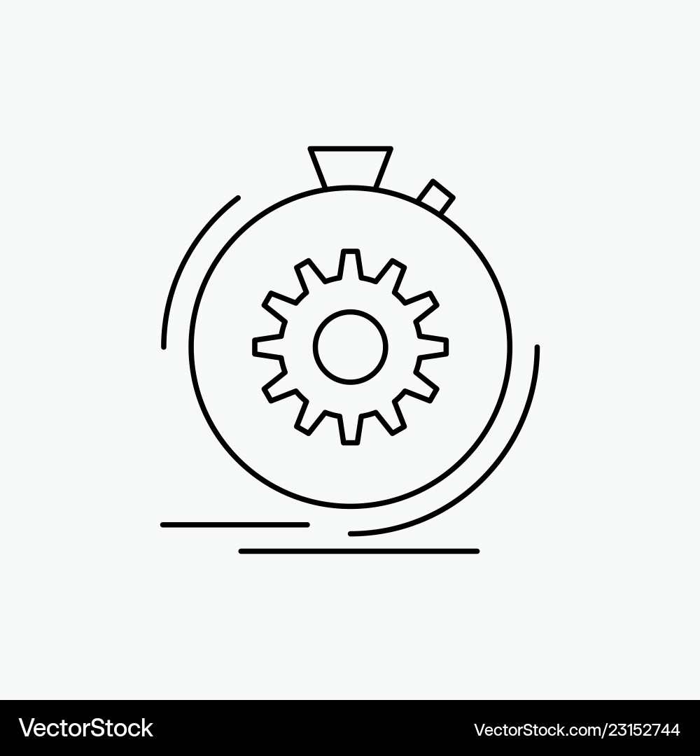 Action fast performance process speed line icon Action fast performance process speed line icon vector image