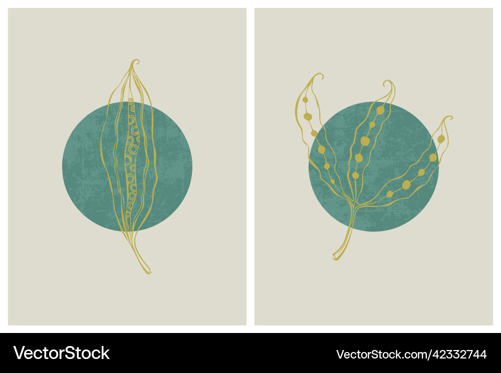 Boho style abstract background minimalism seed Boho style abstract background minimalism seed vector image