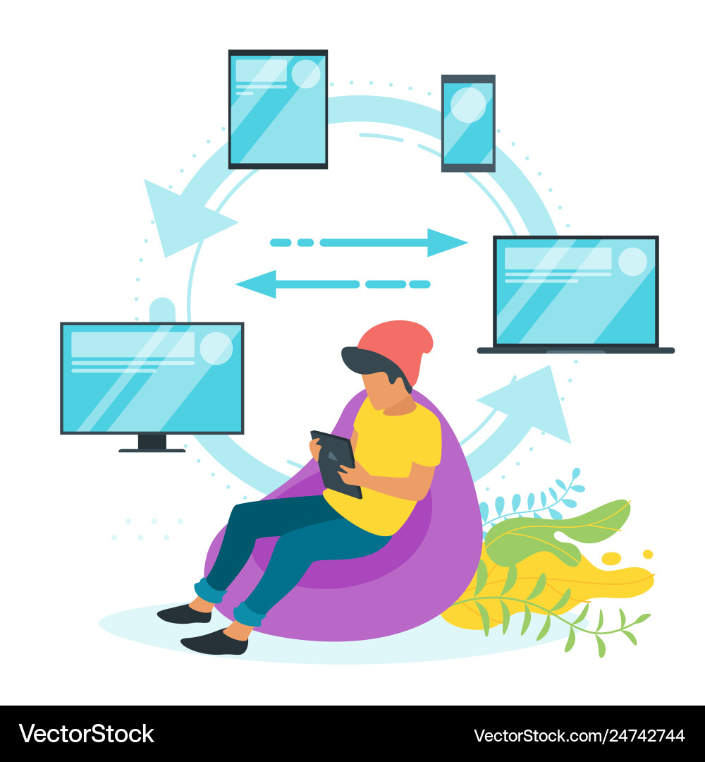 Cross platform concept design Cross platform concept design vector image