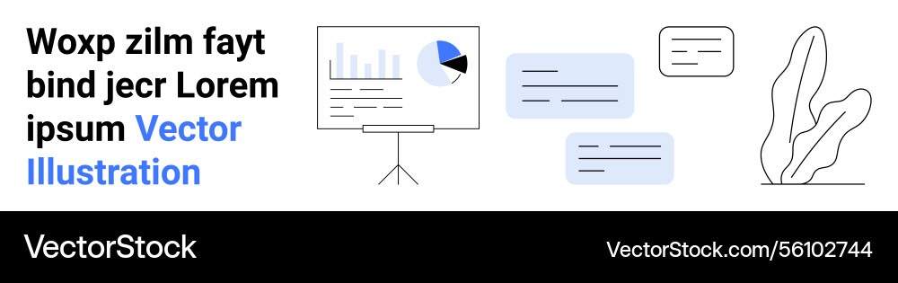 Data presentation with charts speech bubbles Data presentation with charts speech bubbles vector image