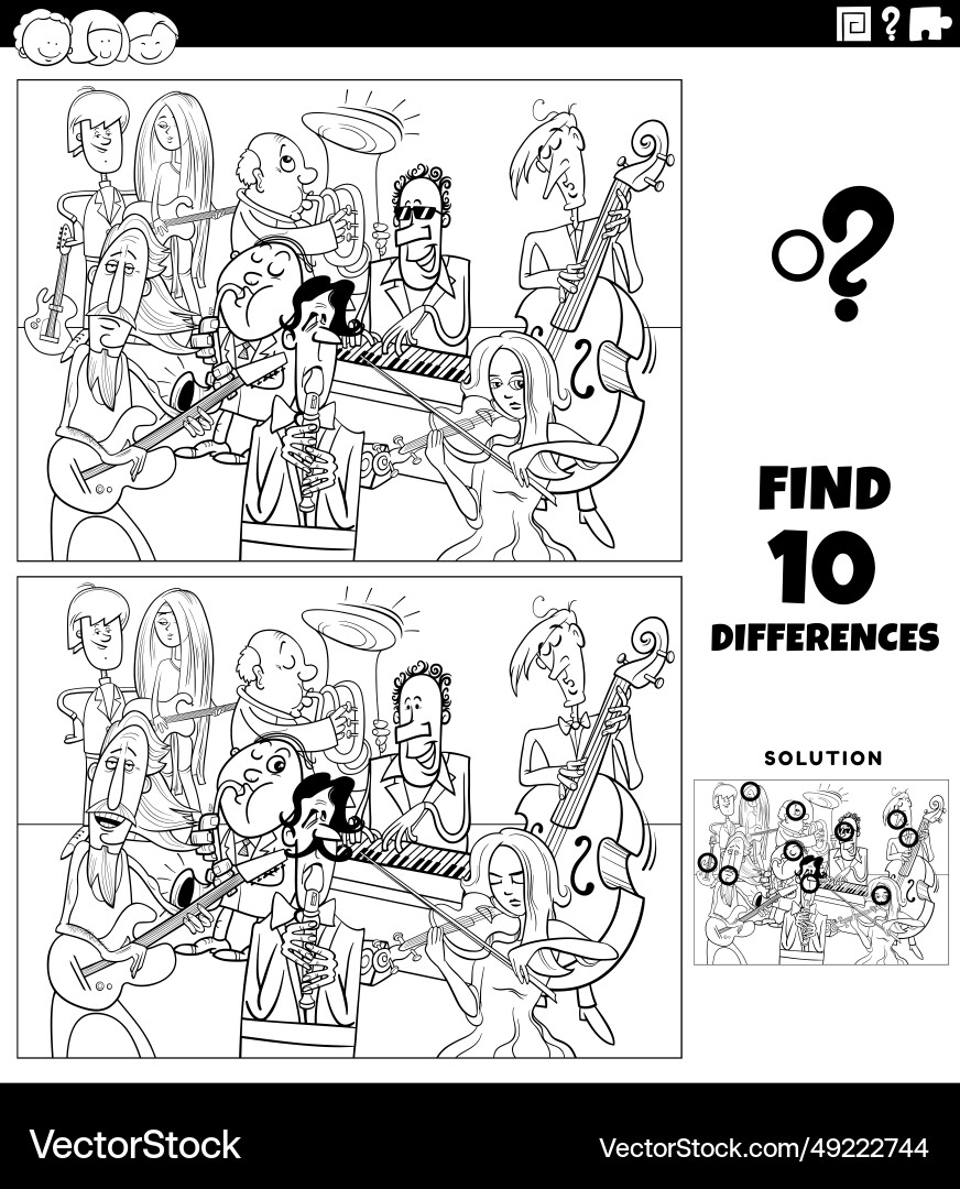 Differences activity with toys characters Differences activity with toys characters vector image