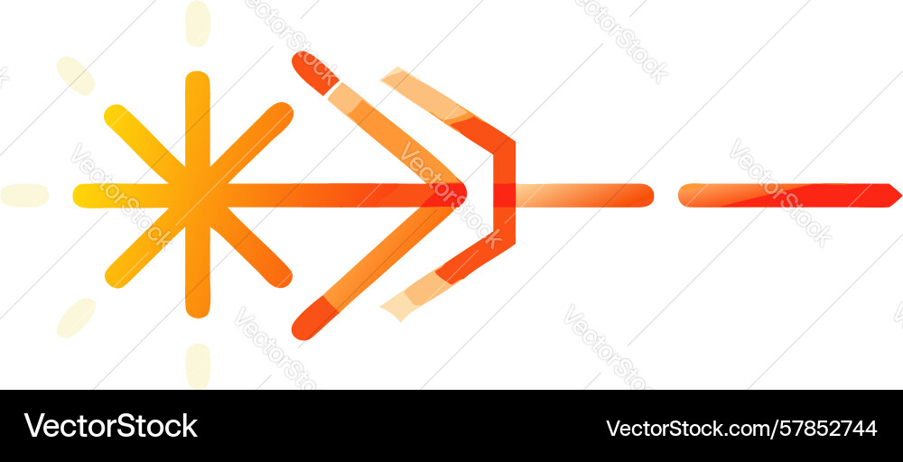 Dynamic starburst arrow pointing right abstract Vector Image